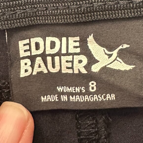 Eddie Bauer Women's Horizon Straight Ankle Pant Size 8 Black Outdoor Casual NEW - Picture 4 of 15